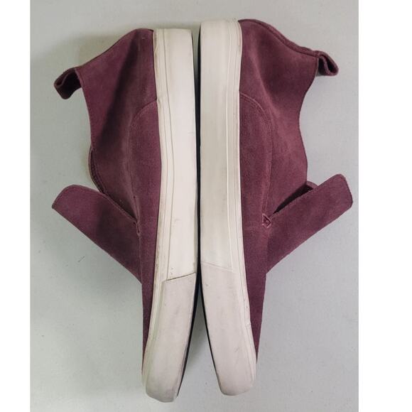 SeaVees Huntington Middie Shoes Mens Size 10 Suede Slip On Maroon Shoes Casual - Picture 4 of 11